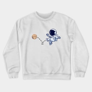 Astronaut plays Pluto Soccer Crewneck Sweatshirt